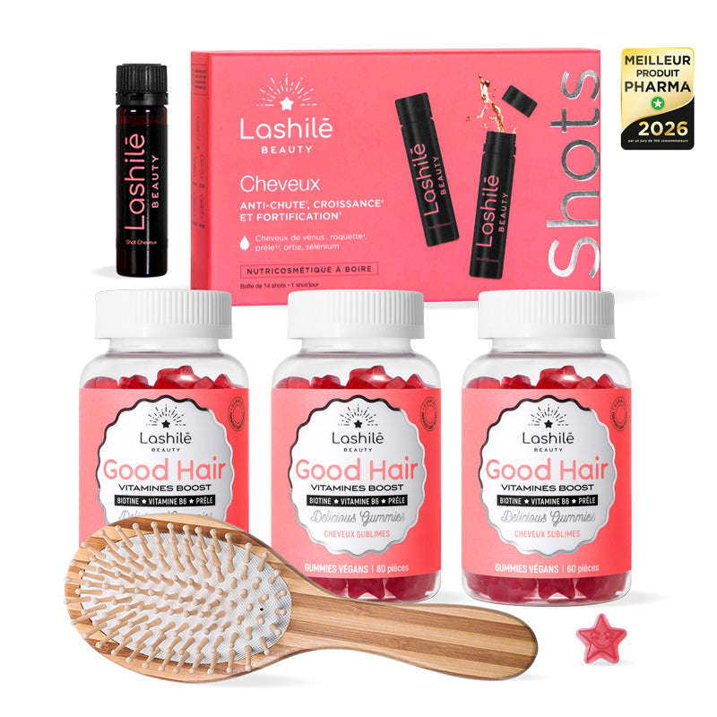 Pack Boost Lashilé Beauty - Good Hair et Shots Cheveux pousse et fortification