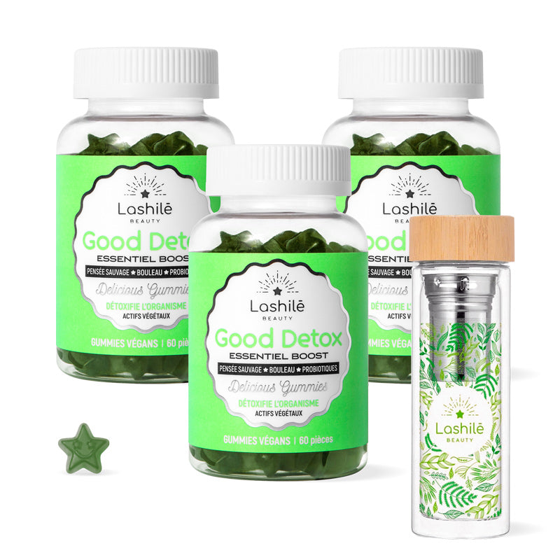 Gummies Good Detox Lashilé Beauty - Détox et drainage de l'organisme - Cure 3 mois