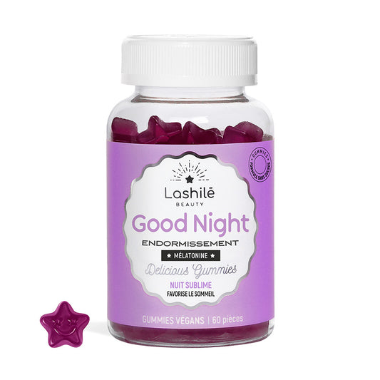 Lashilé Beauty - Gummies - Bien-être - sommeil - endormissement - Good Night -  Nutricosmétique - Compléments alimentaires 