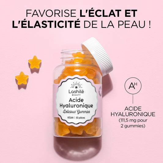 Lashilé Beauty - Gummies - Beauté - Acide Hyaluronique -  Nutricosmétique - Compléments alimentaires - Pack 3 MOIS - 2
