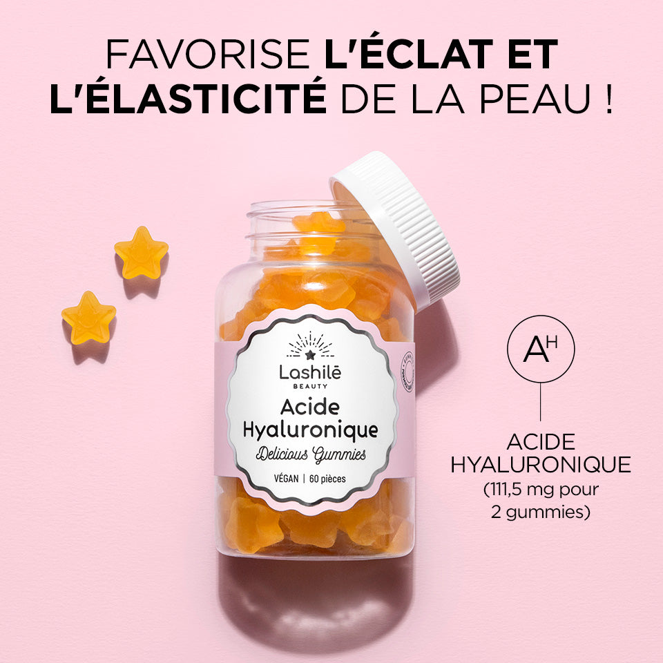 Lashilé Beauty - Gummies - Beauté - Acide Hyaluronique -  Nutricosmétique - Compléments alimentaires - Pack 3 MOIS - 2