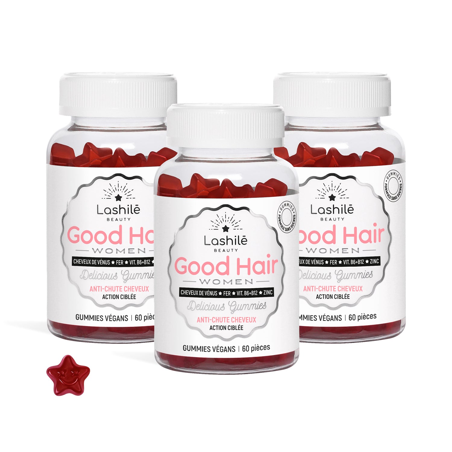 Complément Alimentaire Lashilé Good Good Hair - Gummies Anti-chute Cheveux Femmes - Délicieux