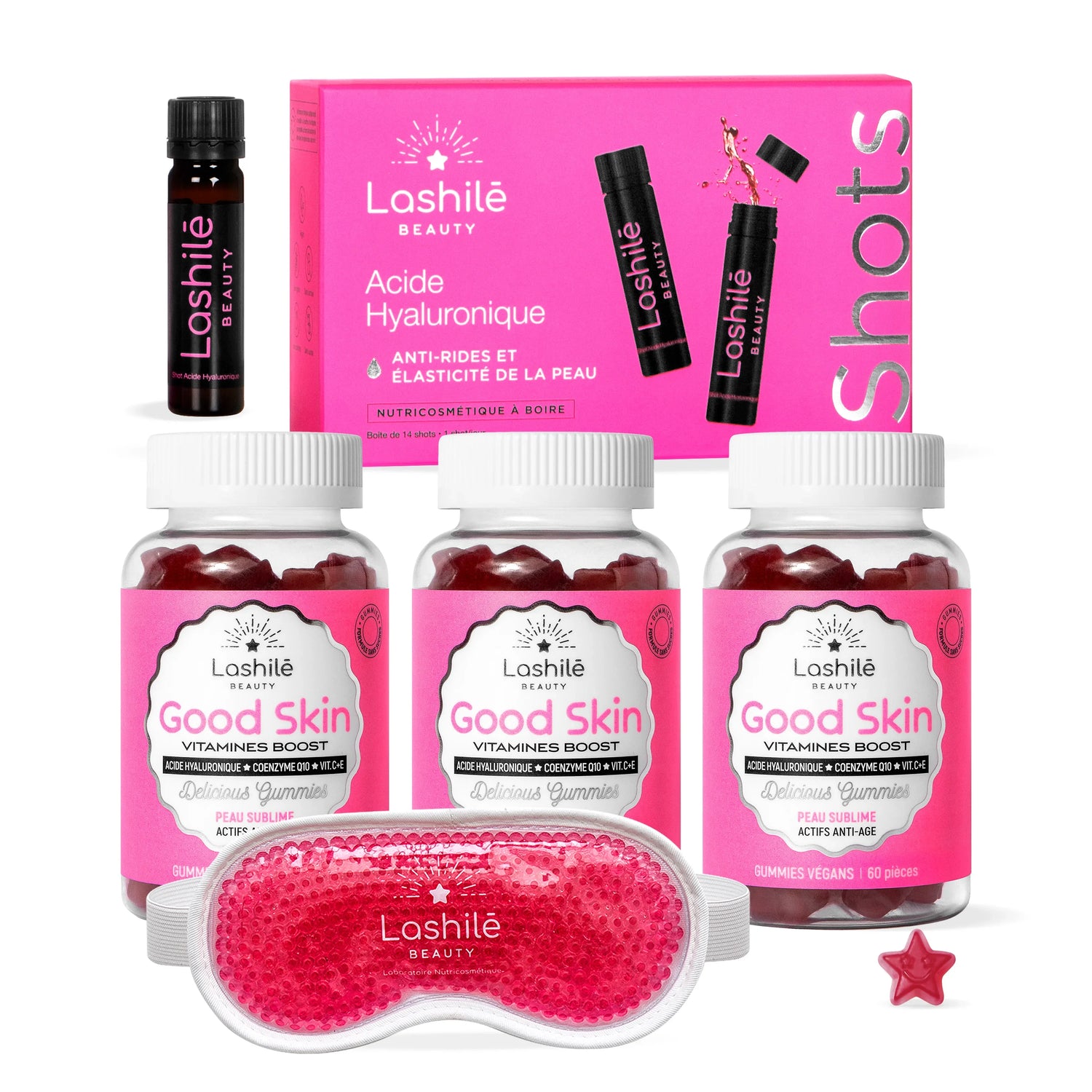 Pack Boost Anti-Âge Lashilé Beauty - Acide Hyaluronique et Good Skin anti-rides