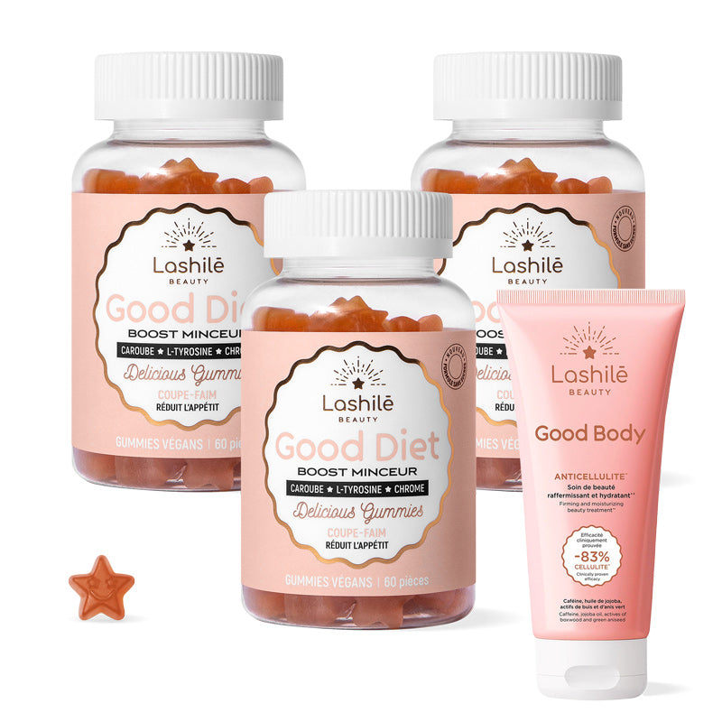 Gummies Good Diet Lashilé Beauty - Coupe-faim et boost minceur - Cure 3 mois