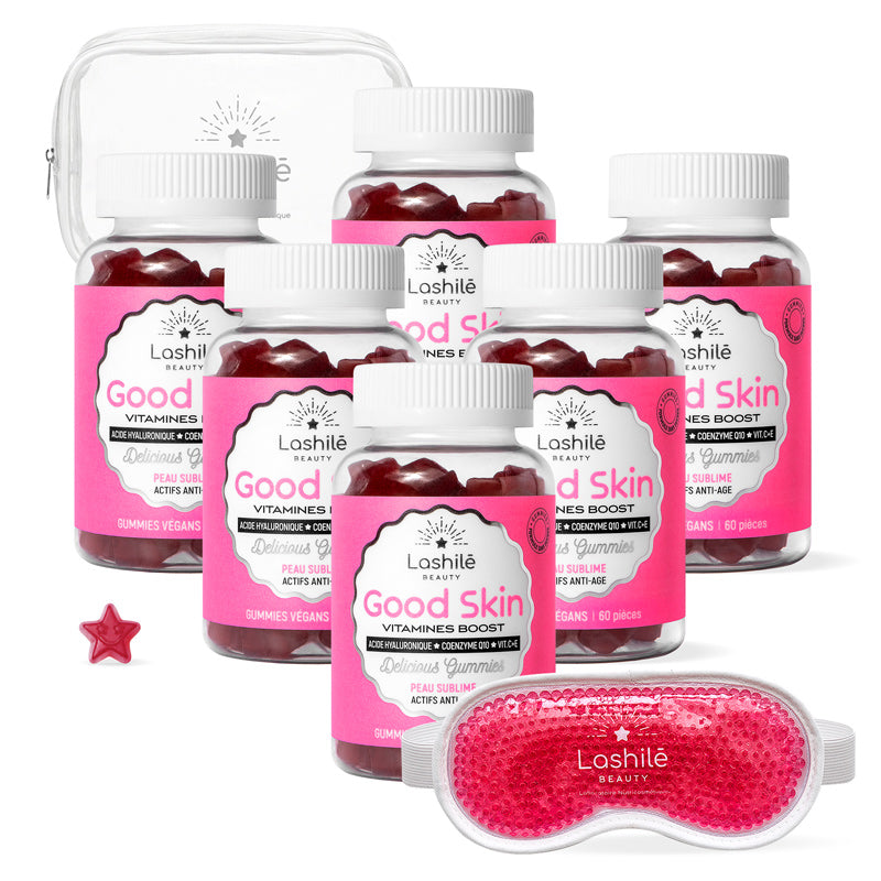 Gummies Good Skin Lashilé Beauty - éclat et hydratation de la peau - Cure 6 mois